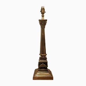 Brass Corinthian Column Table Lamp
