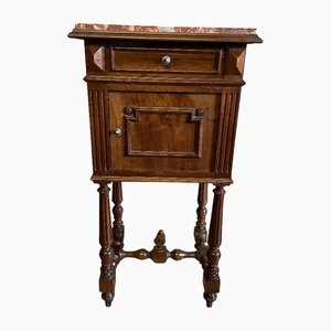 French Bedside Cabinet with Marble Top