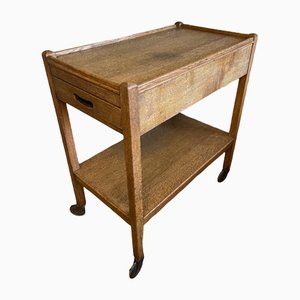 Oak Tea Trolley with Removable Tray