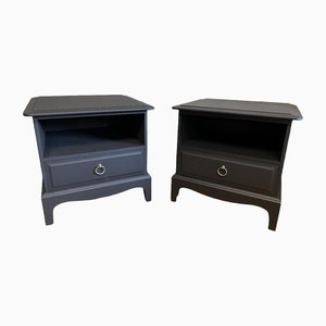 Bedside Cabinets in Matte Black from Stag, Set of 2