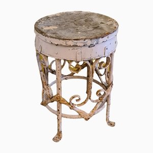 French Metal Stool or Plant Stand, 1900