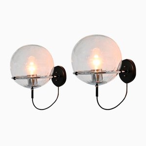 Apliques Raindrop de Frank Ligtelijn para Raak, Netherlands, años 70. Juego de 2