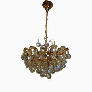 Gilded Brass Chandelier by Christoph Palme for Palwa, 1960s