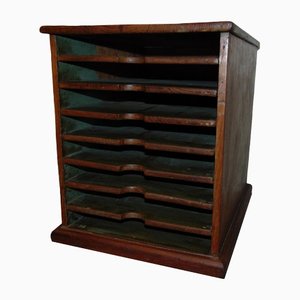 Art Deco Wooden Filing Cabinet