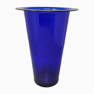 Italian Blue Murano Glass Vase from Dogi, 1970s