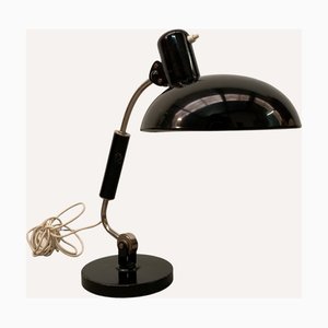 Lámpara de escritorio Bauhaus austriaca vintage en negro de Christian Dell para Koranda, Vienna, años 30