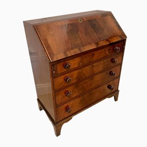 Antique George III Figured Mahogany Bureau Desk