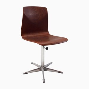 Vintage Brown Rotary Chair with Thur-Op-Seat, 1960s