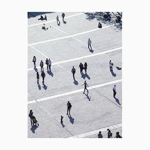 Michael Blann, People Walking Across a Plaza, Photographic Paper