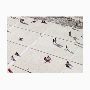 Michael Blann, People in City Seen From Above, Aerial, Photographic Paper