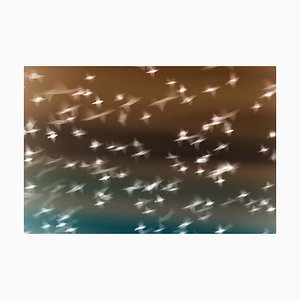 Images Menthe, Starlings Flying Across Overcast Sky, Papier Photographique