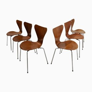Serie 7 Chairs by Arne Jacobsen for Fritz Hansen, Set of 6