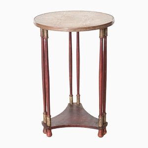 Empire Round Gold & Maroon Pine Table