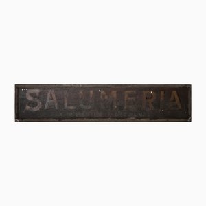 Italienisches Salumeria Schild aus Gusseisen
