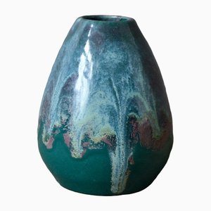 Art Nouveau Art Bordeaux Ceramic Vase
