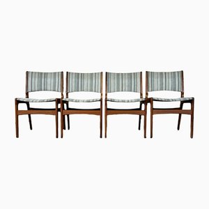 Mid-Century Danish Teak Dining Chairs by Henning Kjærnulf, 1960s, Set of 4