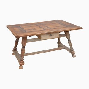 Tisch oder Schreibtisch mit Intarsie Tischplatte