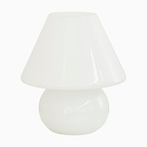White Filigree Mushroom Lamp in Murano Glass, Italy