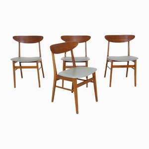 Teak Chairs, Denmark, 1960, Set of 4