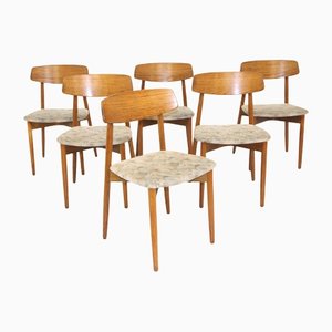 Stühle aus Teak von Harry Østergaard für Randers Møbelfabrik, Denmark, 1960, 6er Set