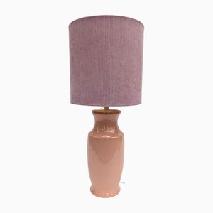Vintage Salmon Pink Ceramic Table Lamp