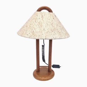 Lámpara de mesa Mid-Century moderna de madera