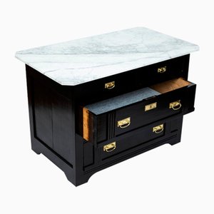 Art Nouveau Dresser with Carrara Marble Top