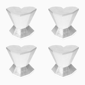 Petite Table d'Appoint Queen Heart par Royal Stranger, Set de 4