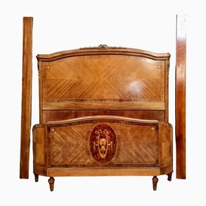 Louis XVI Half-Moon Bed in Marquetry, 1900