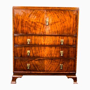 Art Deco Mahogany and Zebrawood Tallboy Chest of Drawers from Waring & Gillow