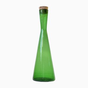 Mid-Century Green Glass Decanter by Per Lütken for Holmegaard, 1960s