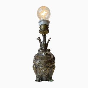 Lampe de Bureau King Toad Vintage en Laiton
