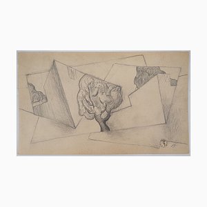 Léopold Survage, A Tree in the Surrealist City, 1920s, Original Drawing