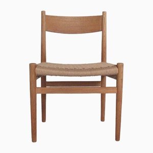 Dänischer Stuhl aus Eiche und Papierkordel