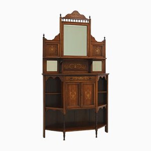 Rosewood Wall Unit with Table & Mirror, 1900s