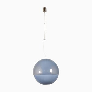 Lampe à Suspension en Verre Murano Gris de Mazzega, Italie, 1970s