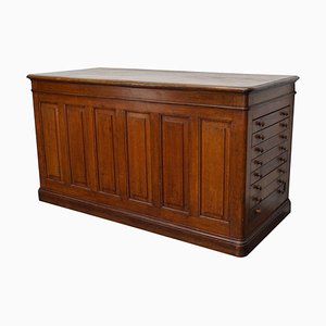 Antique French Shop Counter Cabinet in Oak, 1900s