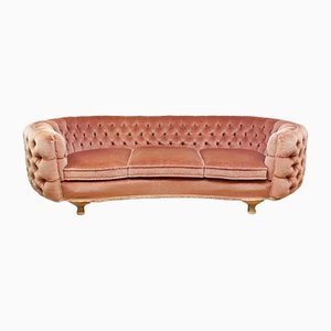 Hollywood Baroque Padded Pink Velvet Sofa