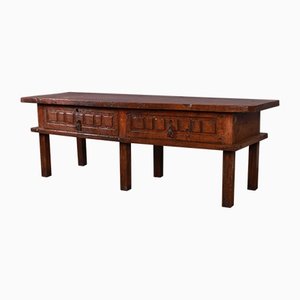French Carved Coffee Table in Oak
