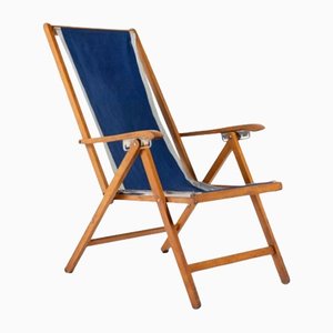 Mid-Century Italian Foldable Deck Chair from Fratelli Reguitti, 1960s