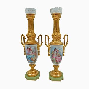 19th Century Sèvres Porcelain Vases, Set of 2