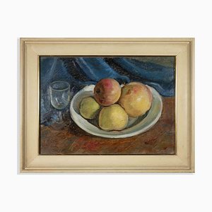 Nature Morte, Huile sur Panneau Originale, Milieu du 20ème Siècle