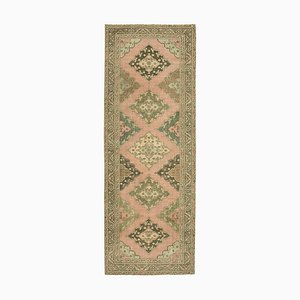 Vintage Turkish Beige Runner Rug