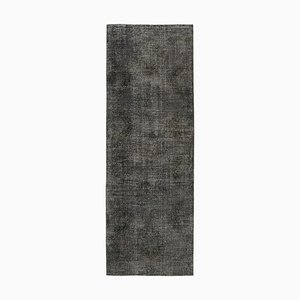Alfombra de pasillo turca en gris y negro