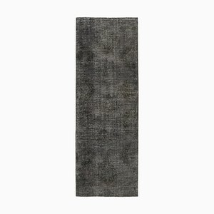 Turkish Grey Black Over Dyed Runner Rug