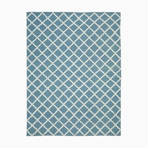 Tapis Kilim Moderne Bleu