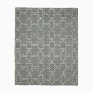 Tappeto Kilim moderno grigio