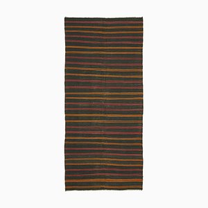 Alfombra Kilim turca vintage en marrón