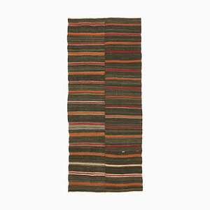 Alfombra Kilim turca vintage en marrón