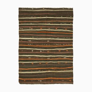 Tappeto Kilim vintage marrone, Turchia